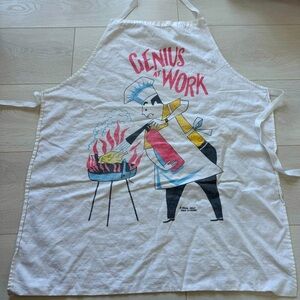 Vintage Kitchen Chef BBQ Apron “Genius at Work” A Royal Paint Made in Canada